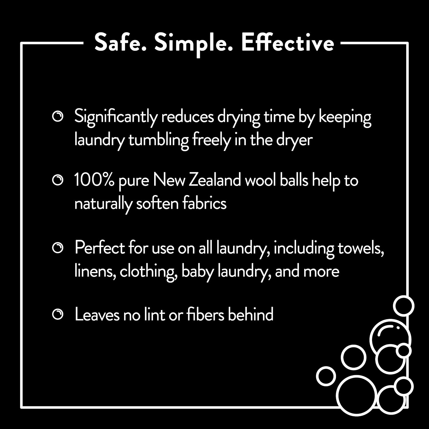 Molly's Suds Wool Dryer Balls | XL, Premium Organic Fabric Softener, Hypoallergenic, Hand-Felted, Reusable, Reduce Drying Time | White, Set of 6 - Image 3