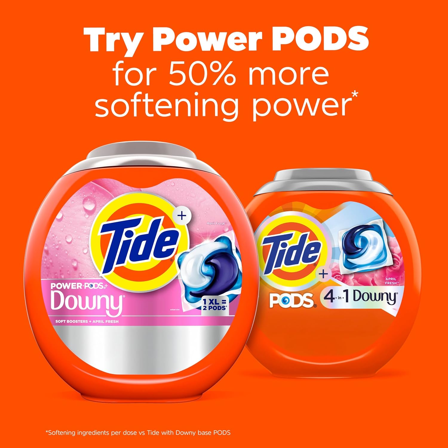 Tide PODS Laundry Detergent Soap with Downy 4-in-1 Stain Remover Freshness Softness Detergent pacs, April Fresh Scent, 85 Count - Image 9